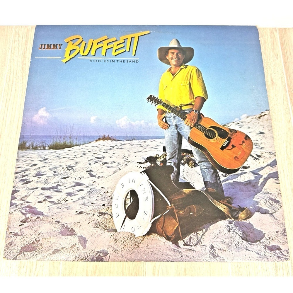 Jimmy Buffett Riddles In The‎ Sand Vinyl LP Record 1984 MCA Album 12 Inch